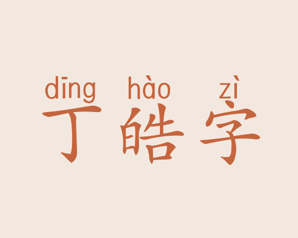 丁皓字