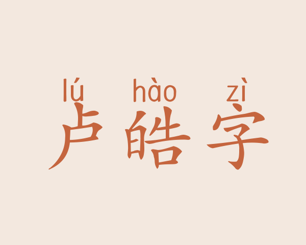 卢皓字