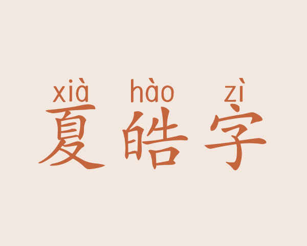 夏皓字