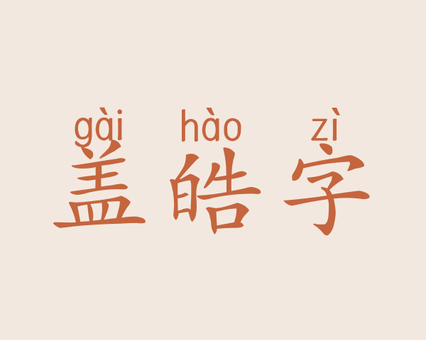 盖皓字