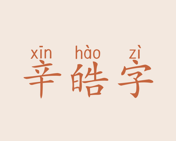 辛皓字