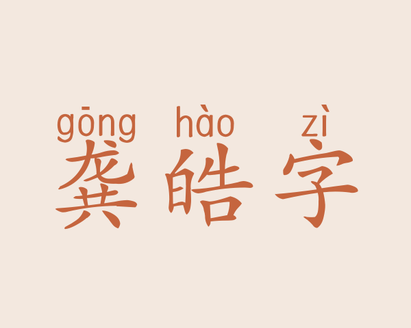 龚皓字